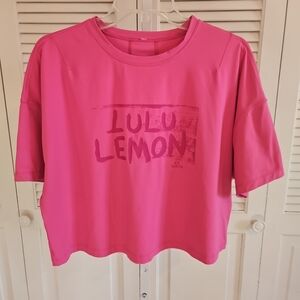 Lululemon Abrasion-Resistant Training T-Shirt Ed Curtis Sonic Pink Size 12
